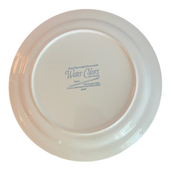 Vtg Water Colors Hearthside Dawn Pattern Dinner Plate Hand Decorated Stoneware - Picture 4 of 4
